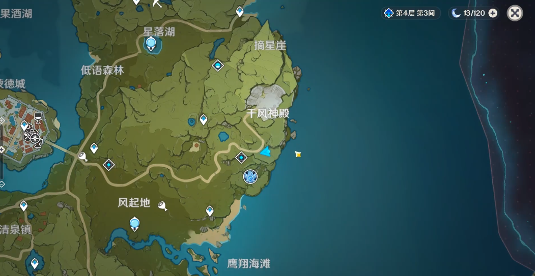 原神摘星崖对面的小岛怎么传送
