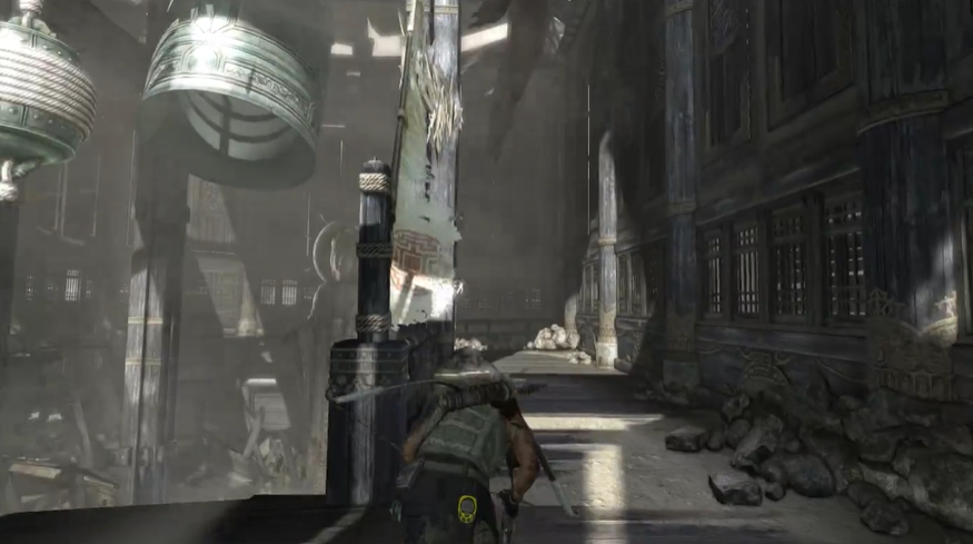 古墓丽影9逃出寺院在钟那怎么过